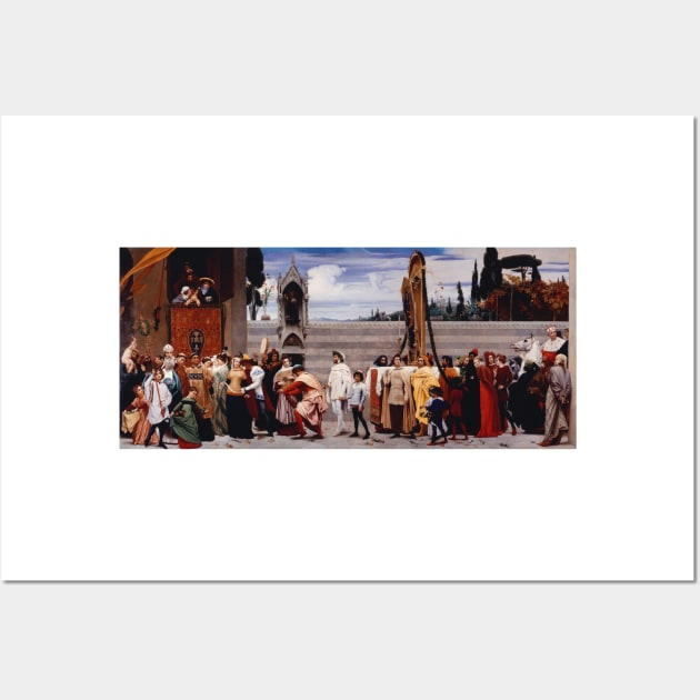 Cimabue's Celebrated Madonna is carried in Procession through the Streets of Florence -  Frederic Leighton, 1st Baron Leighton Wall Art by themasters